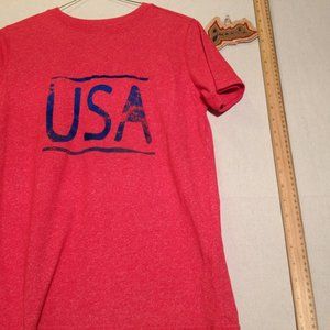 🎈 Cat & Jack Orange Graphic USA T-Shirt Kids, L